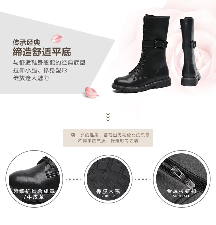 新品超细纤维合成革 牛皮革帅气侧拉链马丁靴短靴英伦机车靴 唯品会