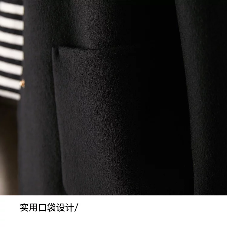 2021年羊毛双面呢女式大衣冬装时尚气质显瘦短款上衣外套