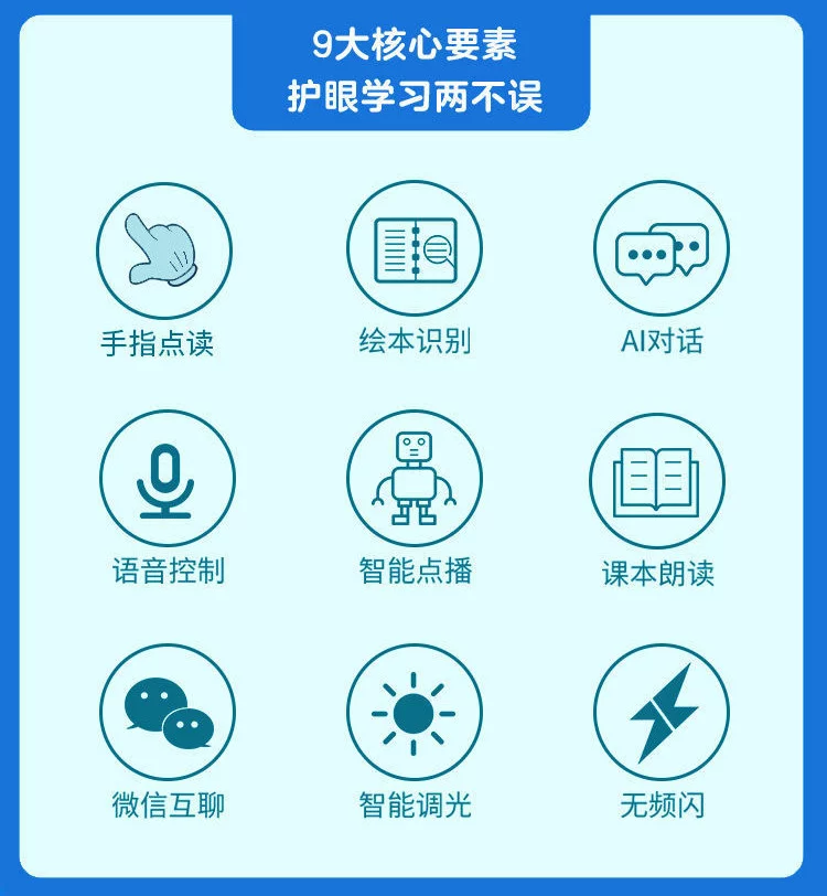 智能绘本台灯 学习机器人ai可对话语音阅读教学同步学习台灯
