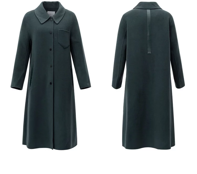 冬季时尚气质百搭双面呢羊毛大衣女